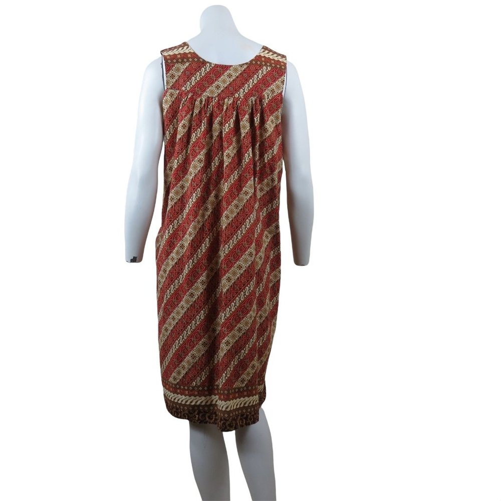 Vintage Handmade Hawaiian House Patio Dress Muumuu M Sleeveless Knee Length - Picture 9 of 10
